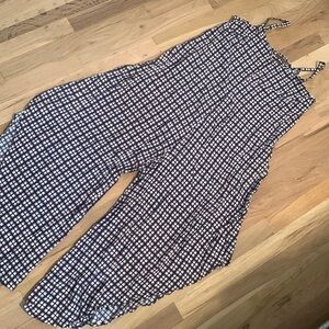 SAM & Jess Spaghetti Strap Geometric Wide Leg Oversized Jumpsuit Women’s M